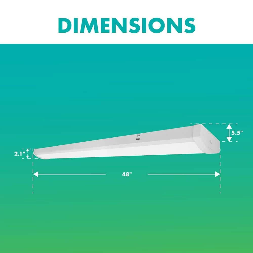 30/40/50-Watt 40/64/96-Watt Equivalent Integrated LED White 48 in. Wraparound Light 3500/4000/5000K by Simply Conserve 5 30/40/50-Watt 40/64/96-Watt Equivalent Integrated LED White 48 in. Wraparound Light 3500/4000/5000K by Simply Conserve - Image 5