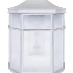 Flint Garden Online Store 30 Bristol Medium 1-Light White Integrated LED Outdoor Wall Sconce by Aspects