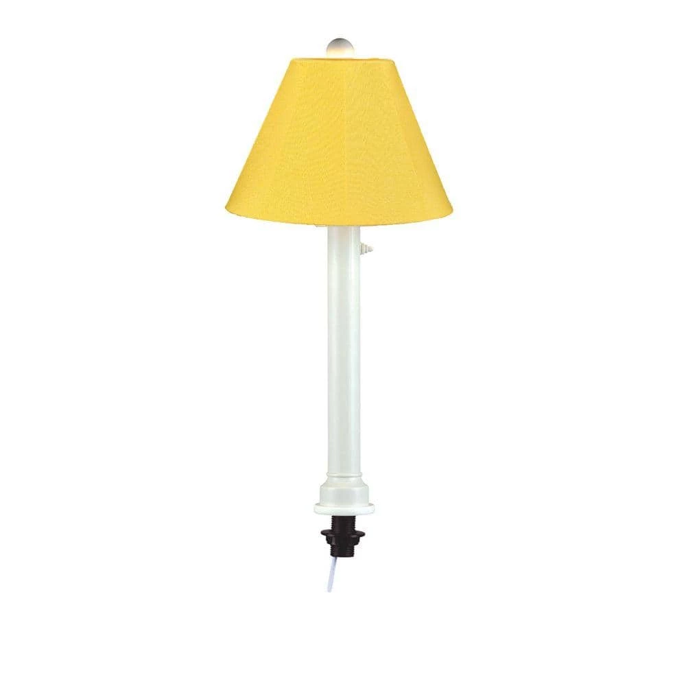 Catalina 28 in. White Umbrella Outdoor Table Lamp with Buttercup Shade by Patio Living Concepts 1 Catalina 28 in. White Umbrella Outdoor Table Lamp with Buttercup Shade by Patio Living Concepts