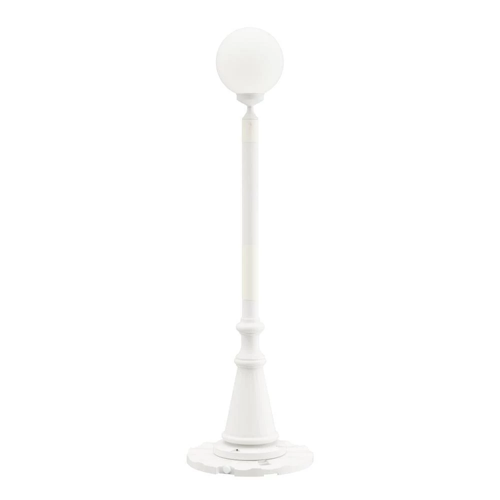 European Single White Globe Plug-In Outdoor White Lantern Patio by Patio Living Concepts 4 European Single White Globe Plug-In Outdoor White Lantern Patio by Patio Living Concepts - Image 4
