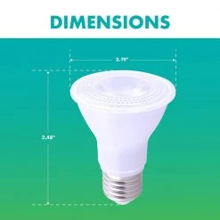 50-Watt Equivalent Par 20 Dimmable E26 LED Light Bulb, 2700K Warm White Lamp, 50-Pack by Simply Conserve -Flint Garden Online Store white simply conserve led light bulbs lpar20d7w27kv11 44 1000